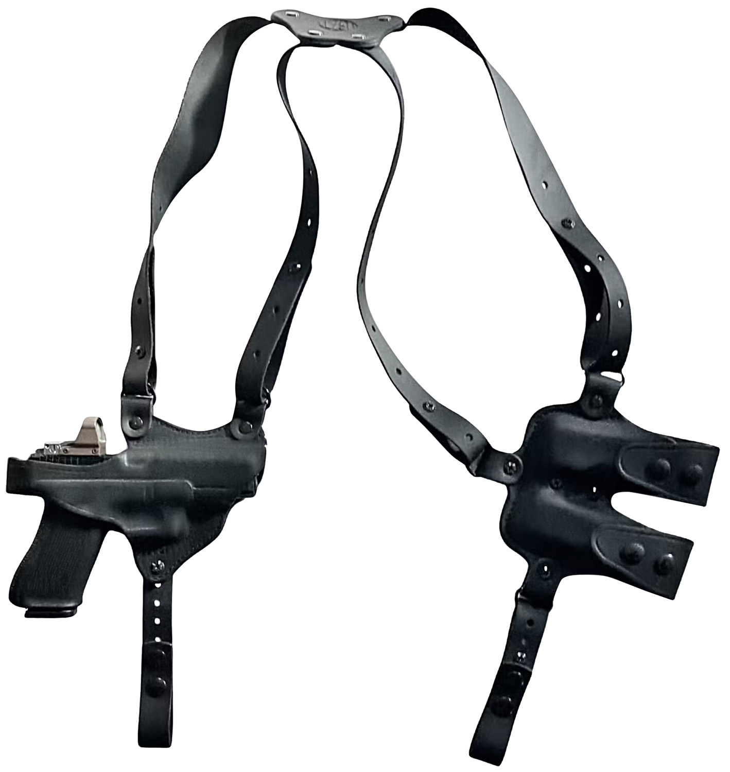 1791 Gunleather NSS2.1SBLHR  Optic Ready Shoulder Horizontal Black Fits Glock 17 Right Hand