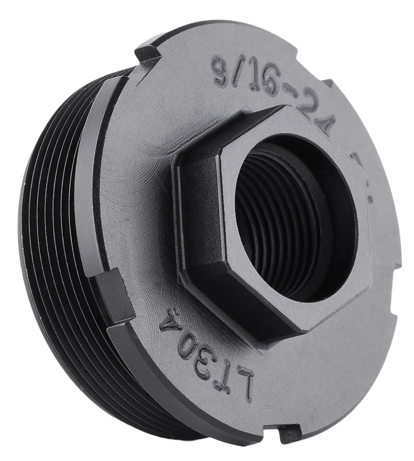 Dead Air LT301 HUB Direct Thread Mount 1/2″x28 4140 HT Alloy Steel Black