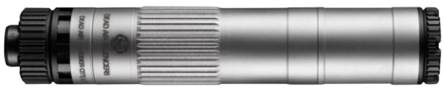 Dead Air MOJAVE9SIL Mojave 9 Modular 9mm 1.41″ Silver Aluminum/Stainless Steel/Titanium 1/2″x28