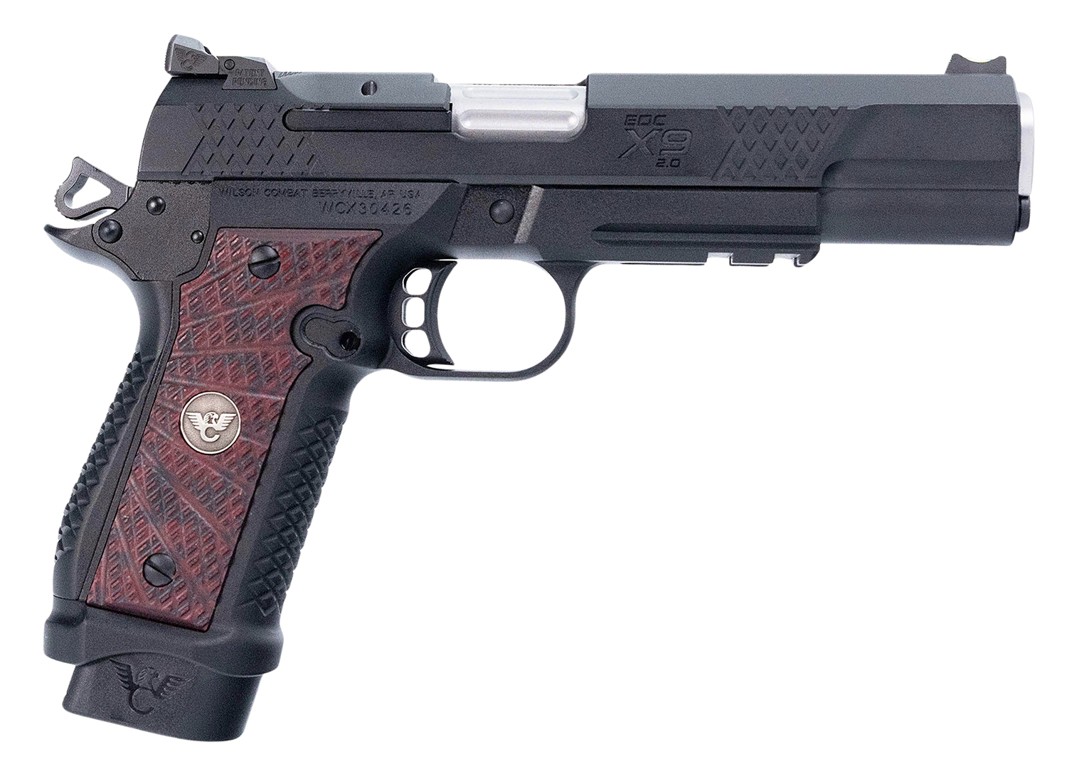 Wilson Combat EDC X9 2.0 9mm Luger 18+1 5″ Barrel, Black Cherry G10 Grip