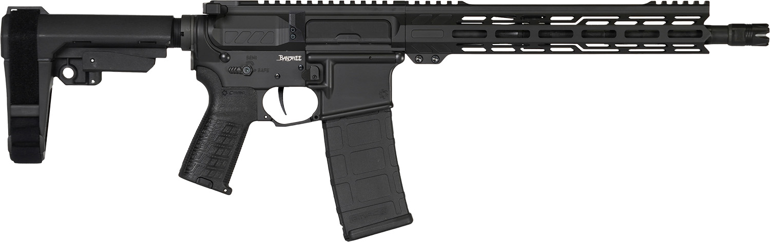 CMMG 30AB20FAB Banshee MK4 300 Blackout 30+1 12.50″ Black Nitride Medium Taper Threaded Barrel, EML 7″ M-LOK Handguards, Black Armor Cerakote Aluminum Picatinny Rail Receiver, CMMG Zeroed Grips