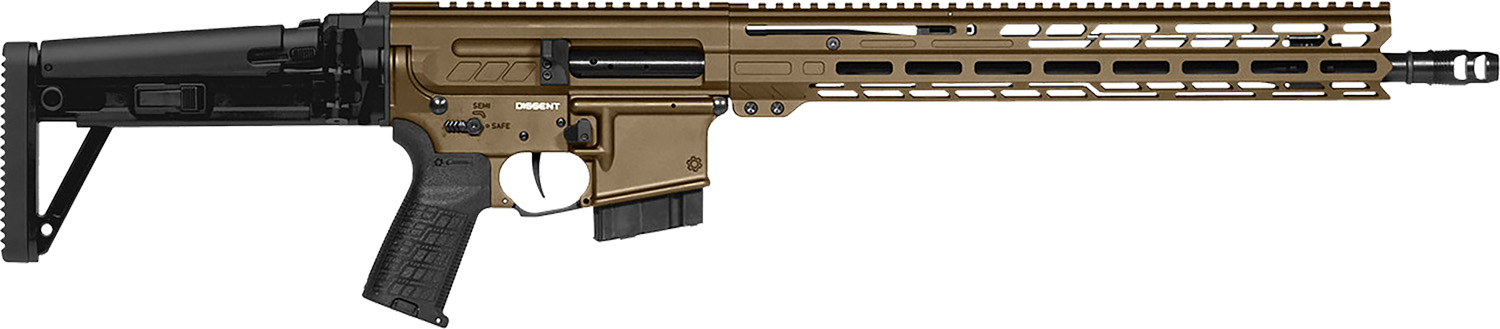 CMMG 28A490FMB Dissent MK4 22 ARC 10+1 16.10″ Midnight Bronze Cerakote Picatinny Rail Aluminum Receiver, M-LOK Handguard, Black CMMG Dissent Side Folding Stock, Zeroed Drop-In Single Stage Trigger