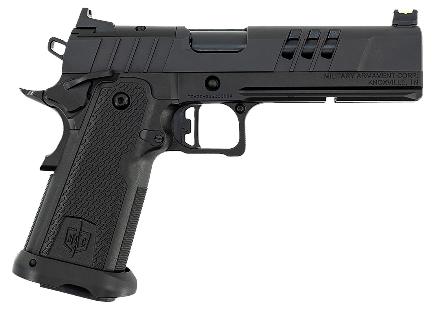 MAC 12500011 9 DS-D 9mm Luger 17+1 5″ Black QPQ Bull Barrel, QPQ Tenifer Cerakote Optic Cut/Serrated Steel Slide, QPQ Tenifer Cerakote Steel Frame w/Accessory Rail & Beavertail