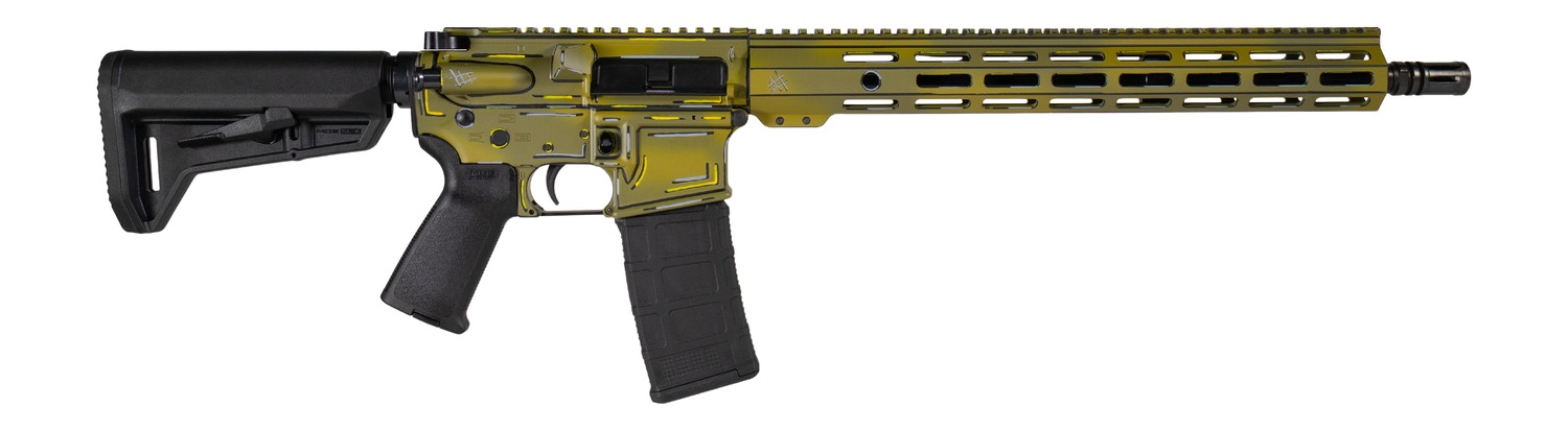 Shark Coast Tactical SCC01877ABLKCC Anime-15 *CA Compliant 5.56 NATO 10+1 16″ Black Melonite Threaded Barrel, Aluminum Receiver w/Picatinny Rail, M-LOK Handguard, Magpul MOE SL Black Polymer Stock, Ma