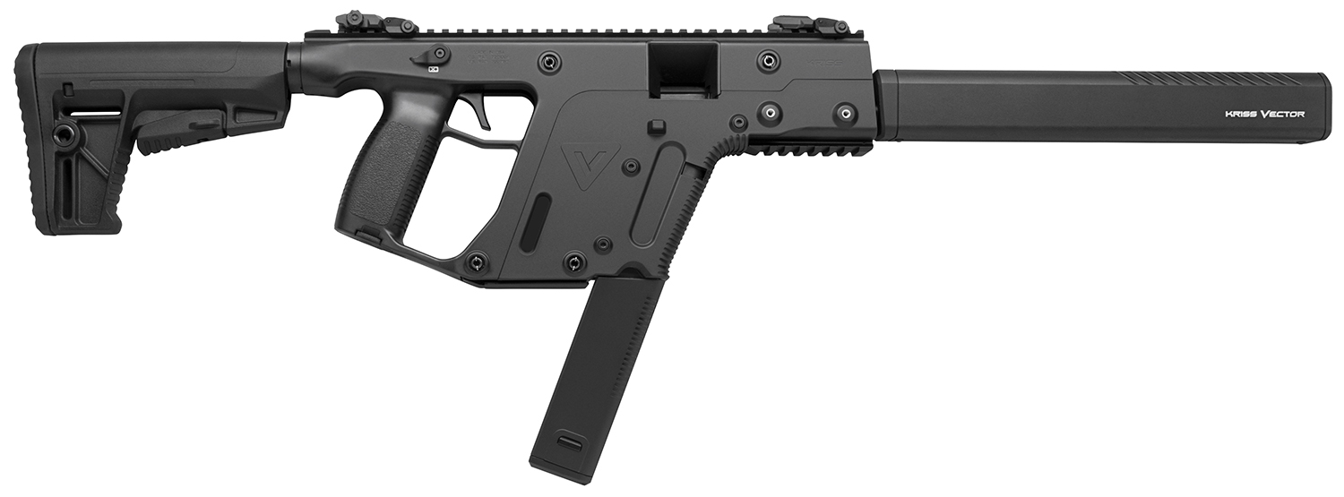 Kriss USA KV10CBL20 Vector CRB G2 10mm Auto 33+1 16″ Black Chrome Moly Barrel, Black Polymer Receiver, Black Synthetic 6 Position Stock Black, Polymer Grip