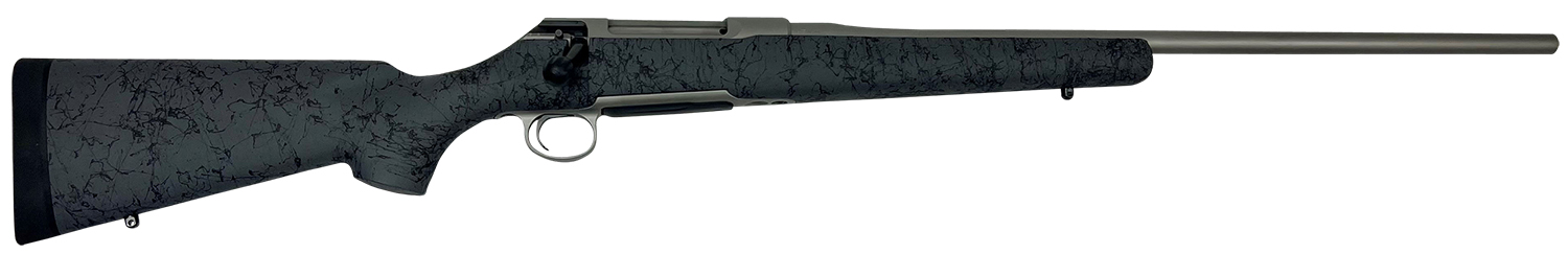 Sauer S1HSGP65C 100 6.5 PRC Caliber with 4+1 Capacity, 24″ Barrel, Gray Cerakote Metal Finish & Gray Black Webbed Fixed HS Precision Stock Right Hand (Full Size)