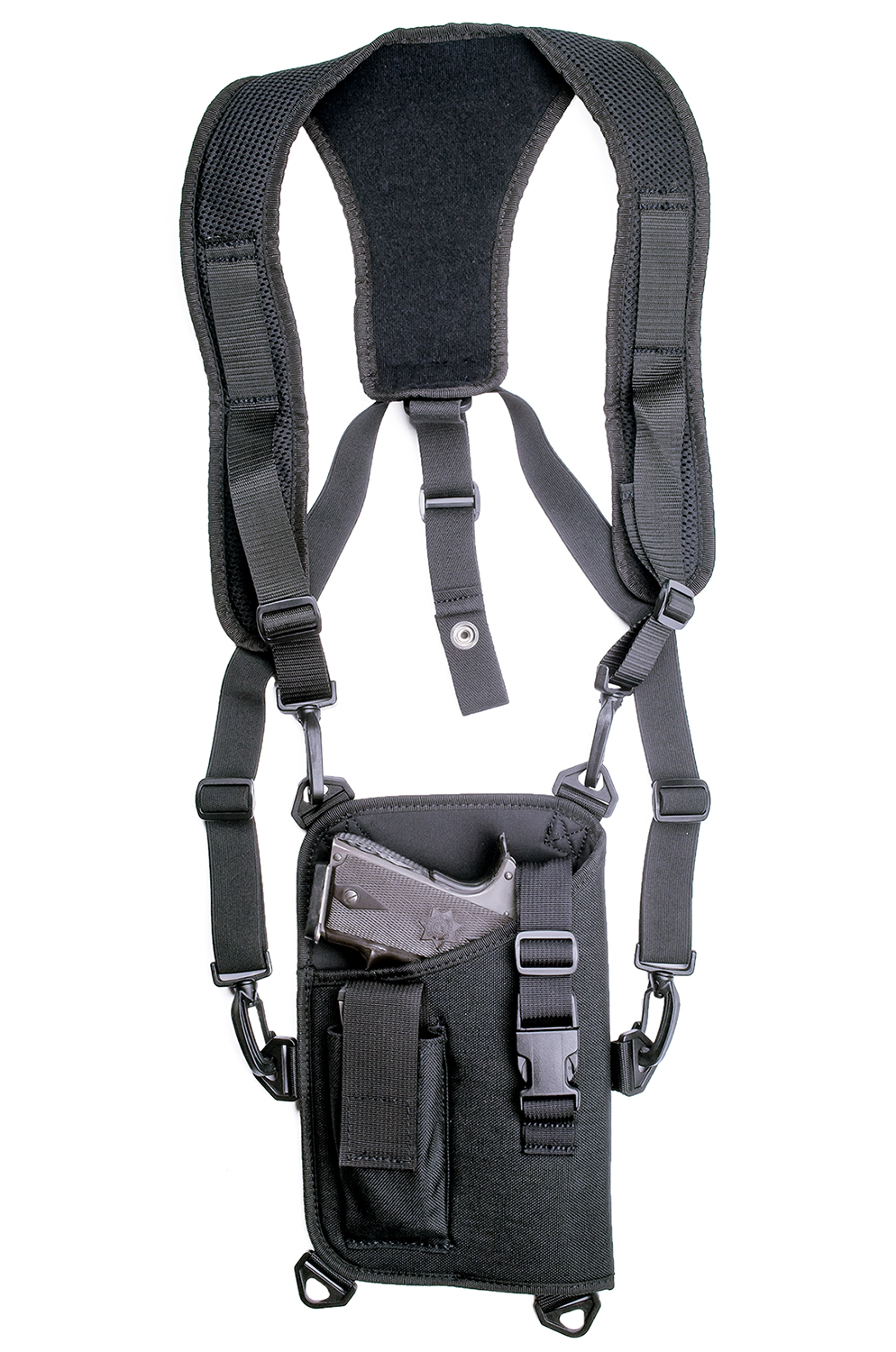 GrovTec US Inc GTHL14905R Trail Pack Shoulder Black 1000D Nylon Harness Fits Large Semi-Auto Fits 4.50-5″ Barrel Right Hand