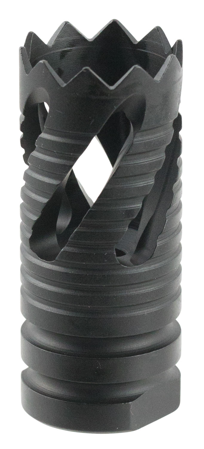 TacFire MZ1021 Thread Crown Muzzle Brake Black Oxide Steel with 1/2″-28 tpi Threads & 2.05″ OAL for 5.56x45mm NATO AR-15