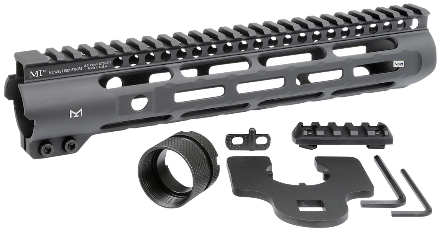 Midwest Industries MISLH105 Slimline AR-15 Black Hardcoat Anodized Aluminum/Polymer 10.50″ Picatinny/M-LOK