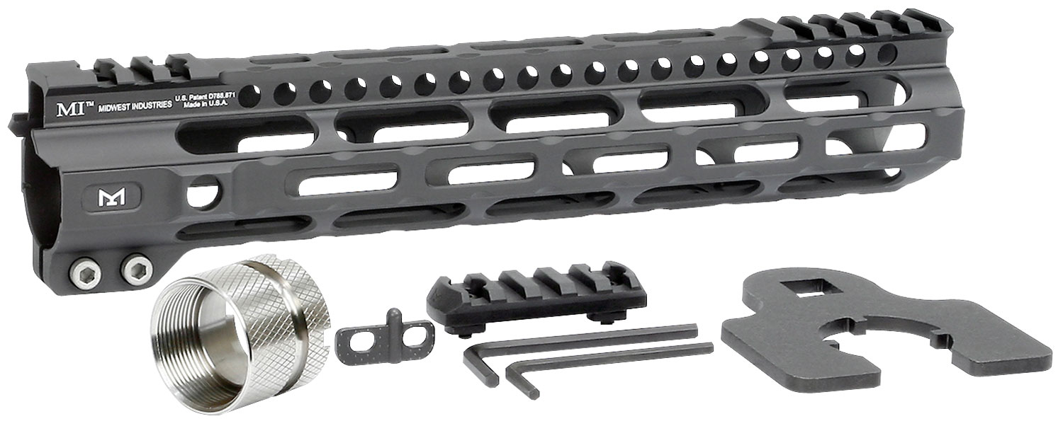 Midwest Industries MIULW105 Ultralight AR-15 Black Hardcoat Anodized Aluminum/Polymer 10.50″ Picatinny/M-LOK