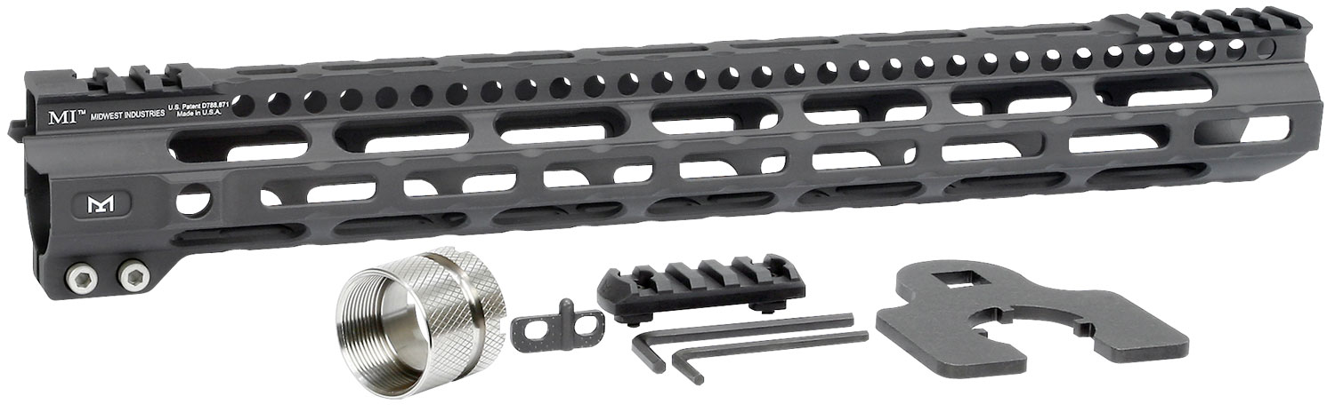 Midwest Industries MIULW15 Ultralight AR-15 Black Hardcoat Anodized Aluminum/Polymer 15″ Picatinny/M-LOK