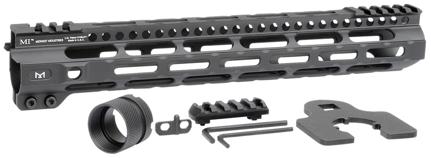 Midwest Industries MICRLW12625 Combat Lightweight AR-15 Black Hardcoat Anodized Aluminum/Polymer 12.625″ Picatinny/M-LOK