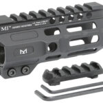Midwest Industries MICRM45 Combat  Black Hardcoat Anodized 6061-T6 Aluminum 4.50″ Picatinny/M-LOK