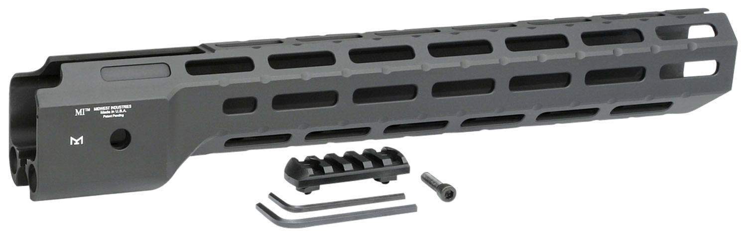 Midwest Industries MICRPC9X Combat  Ruger PC9 M-Lok Handguard Black Hardcoat Anodized 6061-T6 Aluminum 14″