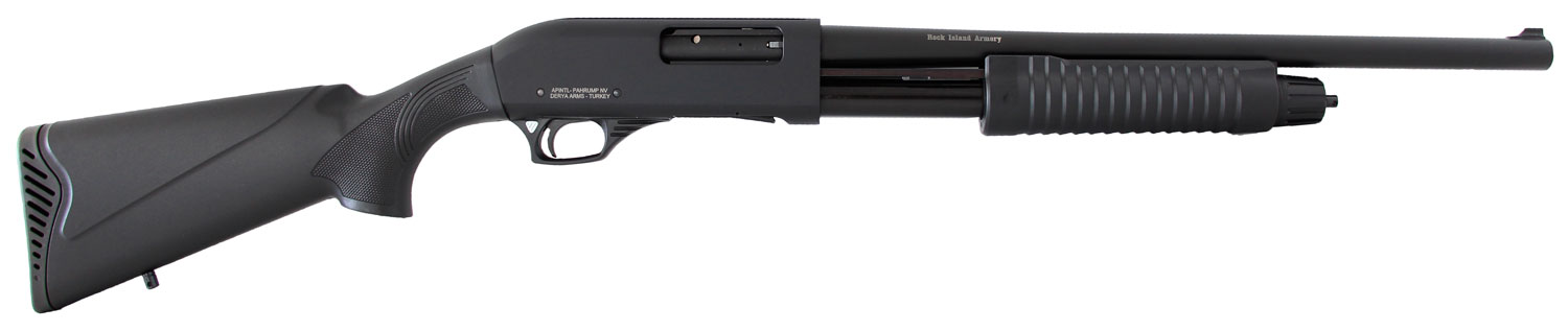 Rock Island CR103 Meriva 12 Gauge with 18.50″ Barrel, 3″ Chamber, 5+1 Capacity, Black Parkerized Metal Finish & Black Synthetic Stock Right Hand (Full Size)
