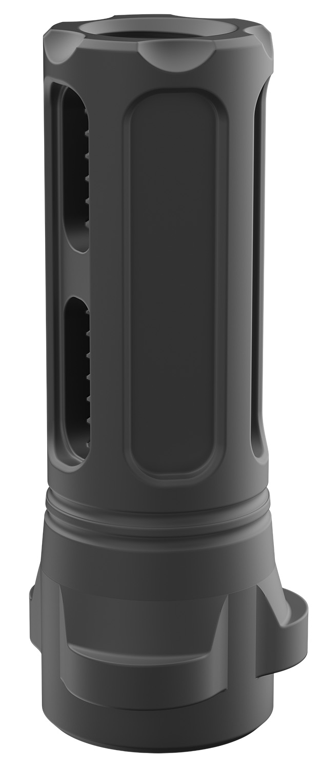 Breek BRK4324 Sentinel Caged Flash Hider Black Nitride Steel 5/8″x24 Threads 9mmLuger Compatible w/ Breek-LOK 3QD