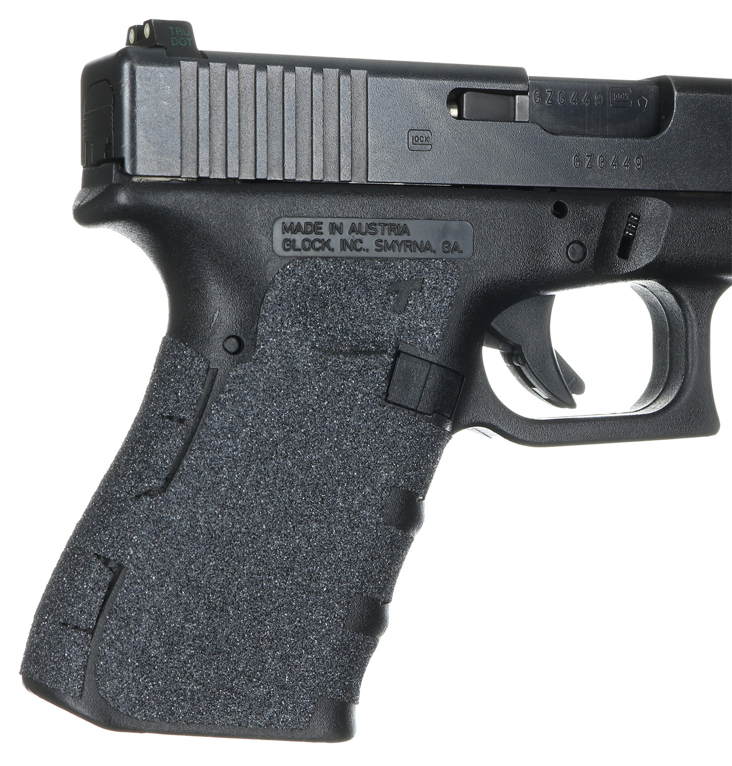 Talon Grips 104G Adhesive Grip Compatible w/Glock Gen1-3 19/23/25/32/38, Black Textured Granulate
