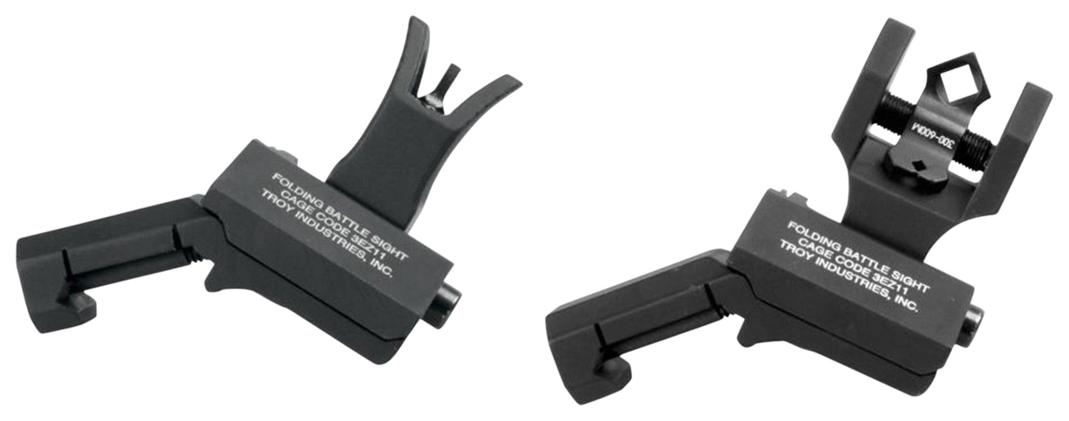 Troy Ind SSIG45SMDBT00 45 Degree Offset BattleSight Set M4 Front& Diopter Rear Black Hardcoat Anodized