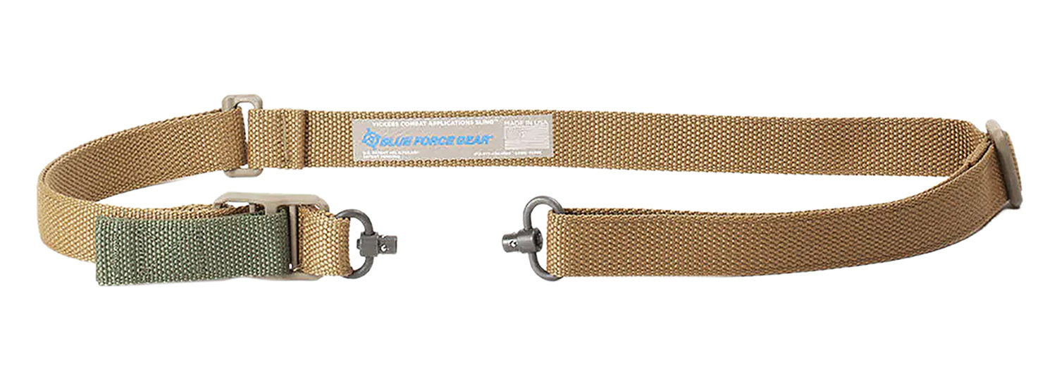 Blue Force Gear VCASPB125AACB Vickers Push Button Sling Coyote Brown Cordura 36″-62″ OAL Padded Rifle