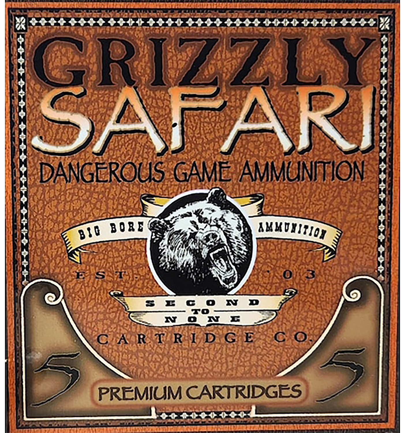 Grizzly Ammo GC458WM5   458WinMag 500gr Solid Brass 5 Per Box/10 Case
