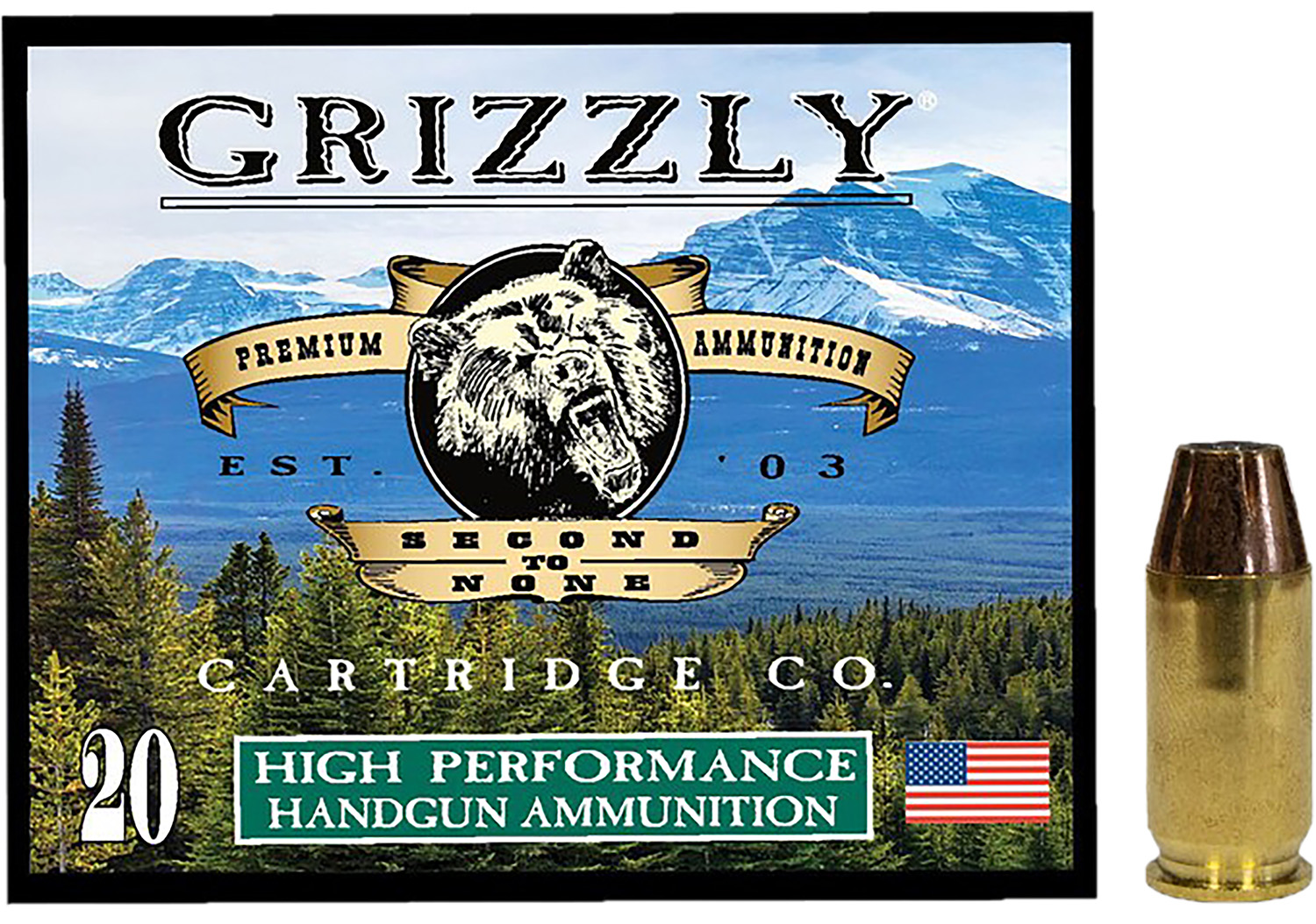 Grizzly Ammo GC45A2 45ACP 230gr Jacketed Hollow Point 20 Per Box/10 Case