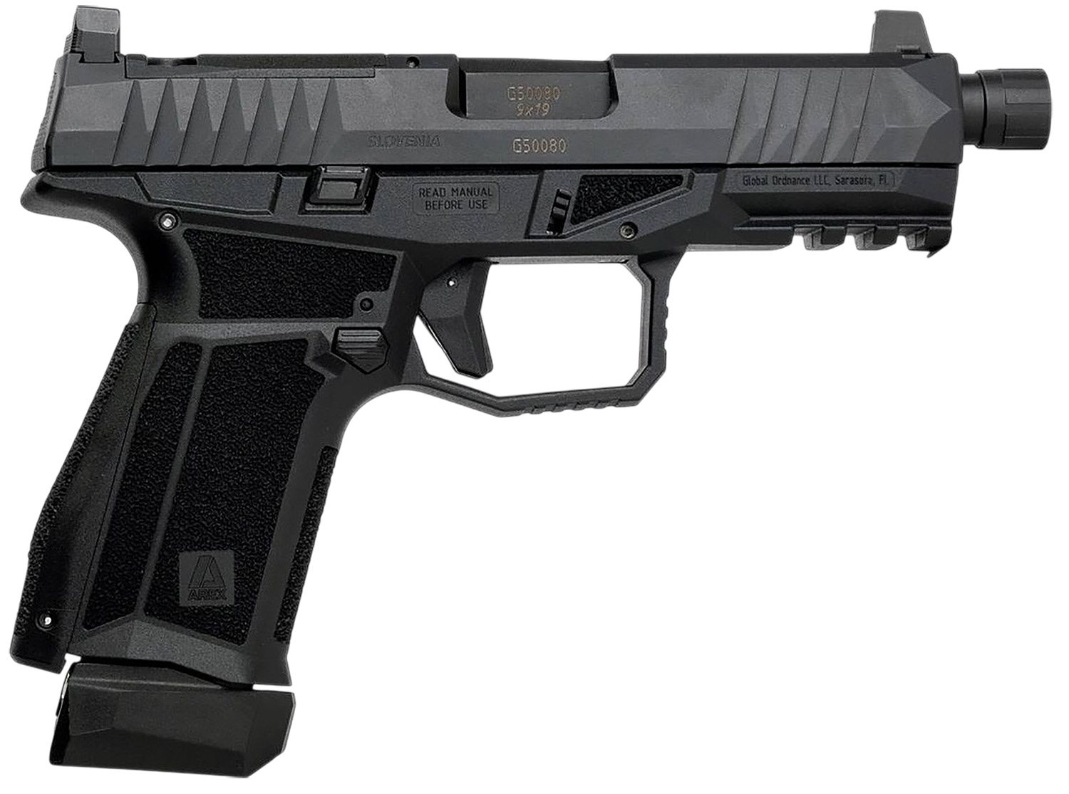 Global Ordnance LLC 815537024791 Delta M Gen2 9mm Luger 15+1 4″ Black Threaded Barrel, Black Nitride Optic Cut/Serrated Slide, Black Frame, Ambidextrous