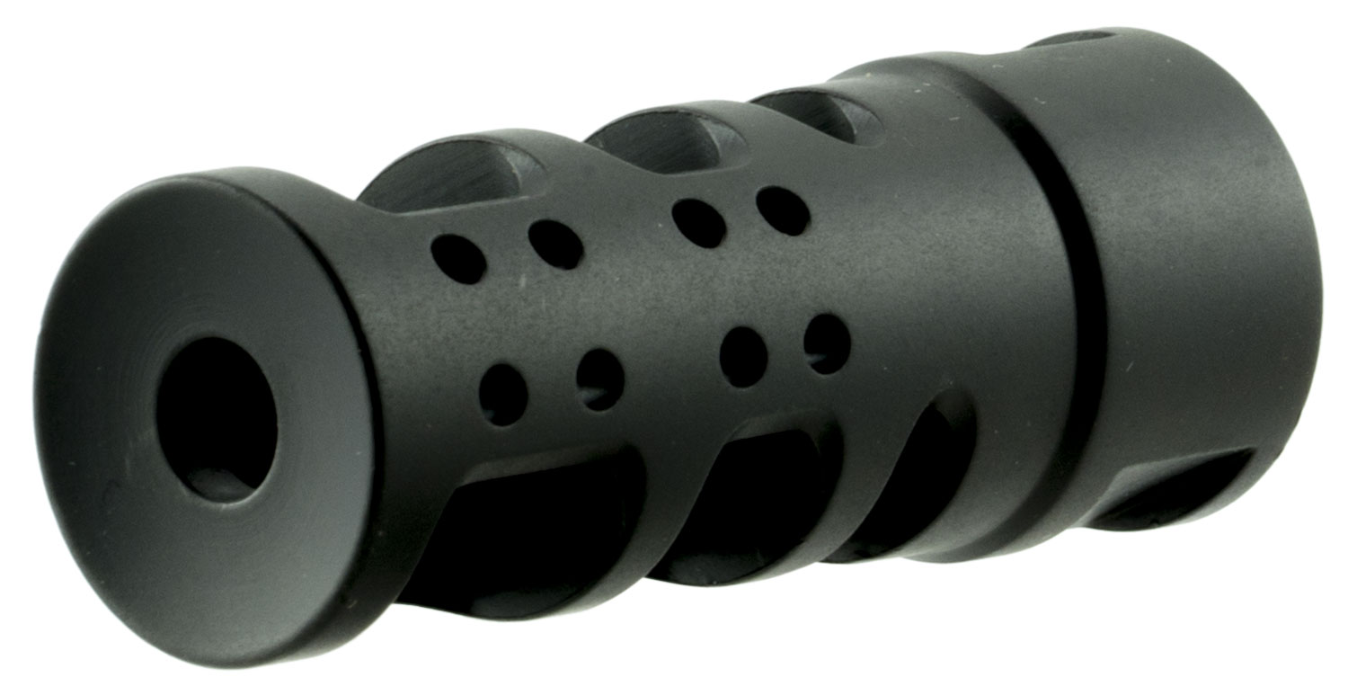 Spikes Tactical SBV1065 R2 Muzzle Brake Black Nitride 416R Stainless Steel with 1/2″-28 tpi Threads for 5.56x45mm NATO