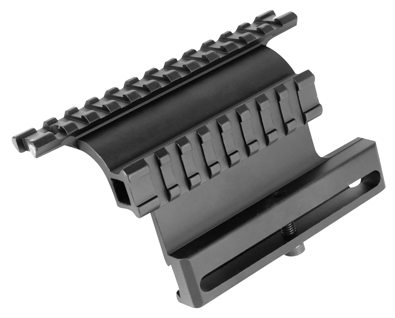 Aim Sports MK007 AK Double Side Rail Mount Side Mount Black Anodized Aluminum Fits AK-47 1913 Picatinny Rail Mount