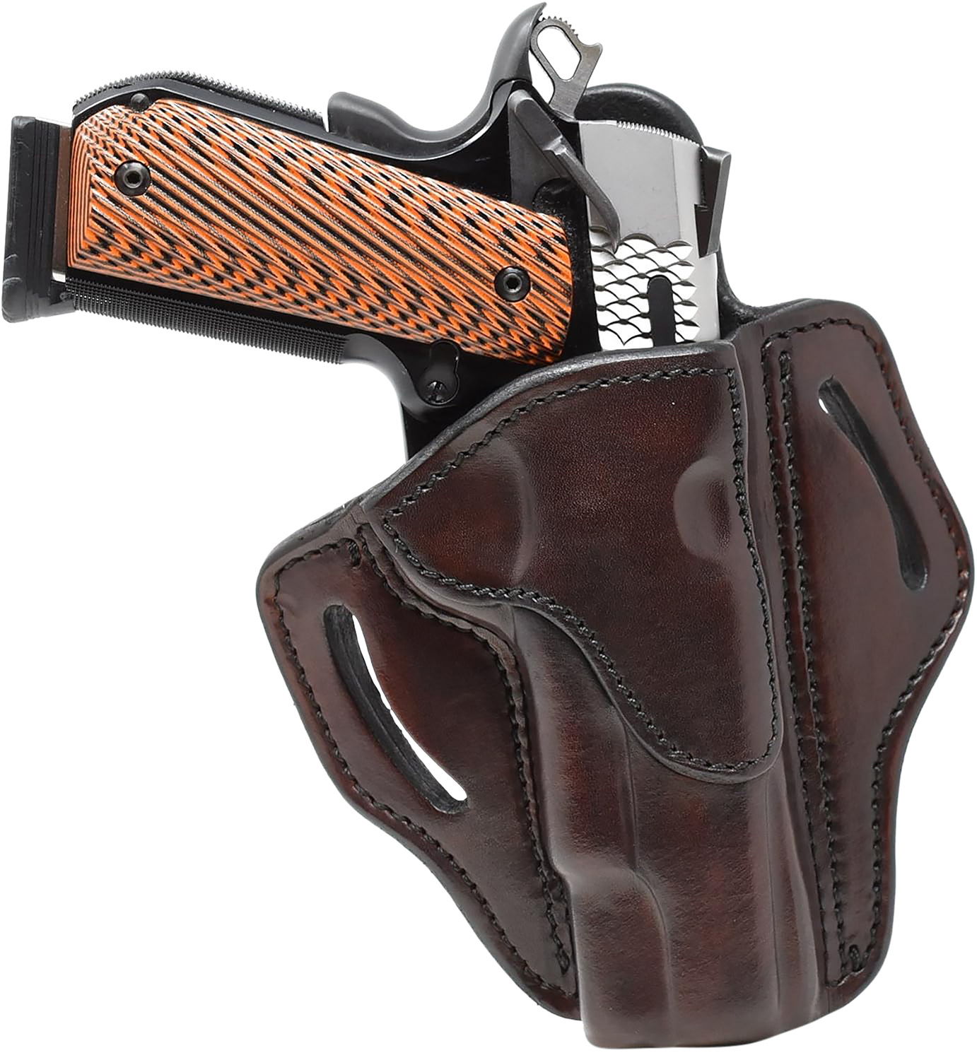 1791 Gunleather BH1SBRR BH1 OWB Size 01 Signature Brown Leather Belt Slide Fits 4-5″ 1911 Right Hand