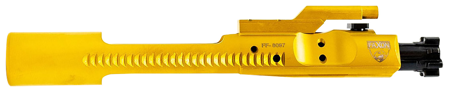 Faxon Firearms FF556BCGCNITRIDETIN M16 5.56 Bolt Carrier Group .223 Rem/5.56 NATO TiN PVD Coated 9310 Steel For AR15/M16