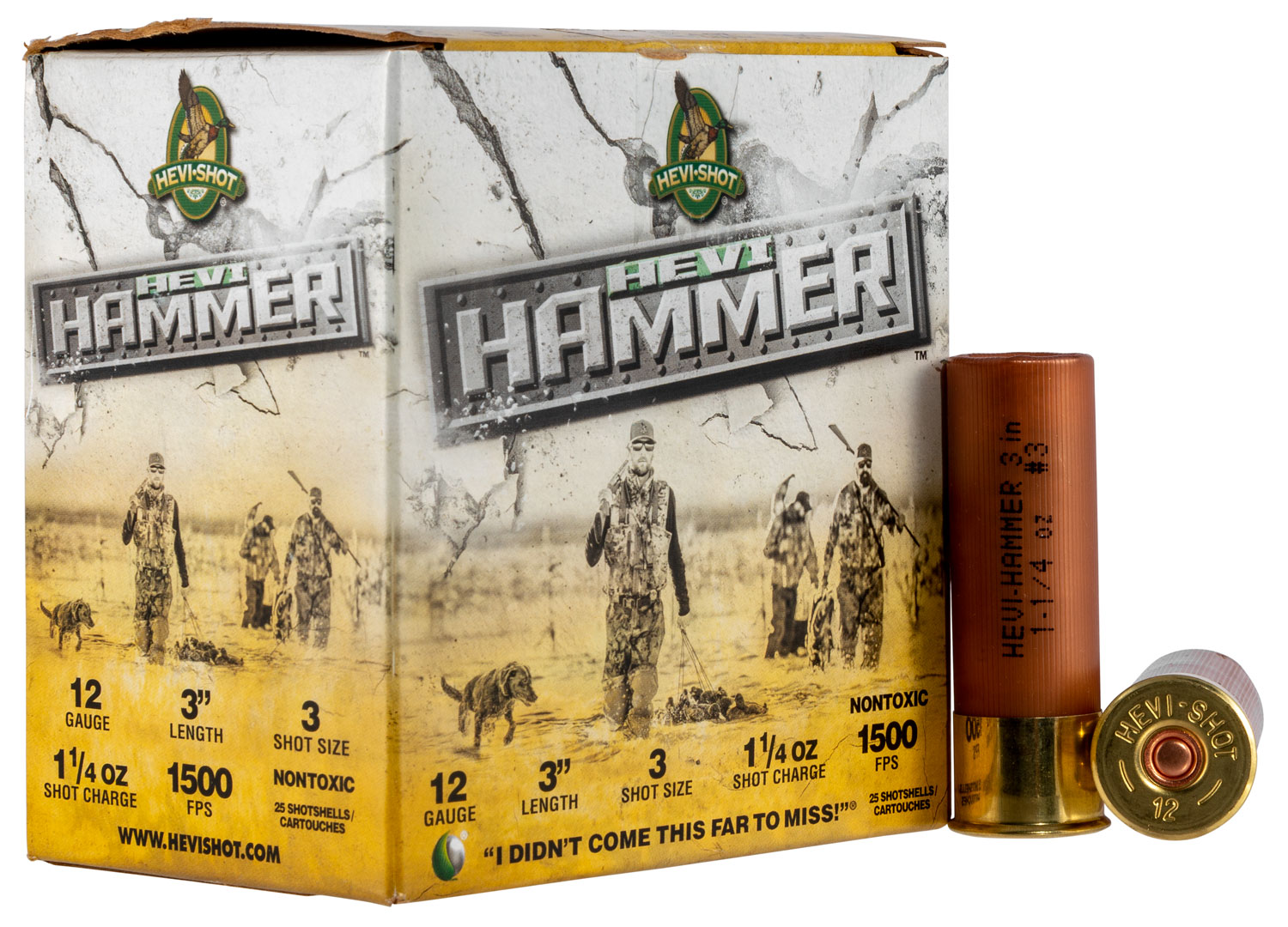 HEVI-Shot HS28003 HEVI-Hammer 12Gauge 3″ 1 1/4oz 3Shot 25 Per Box/10 Case
