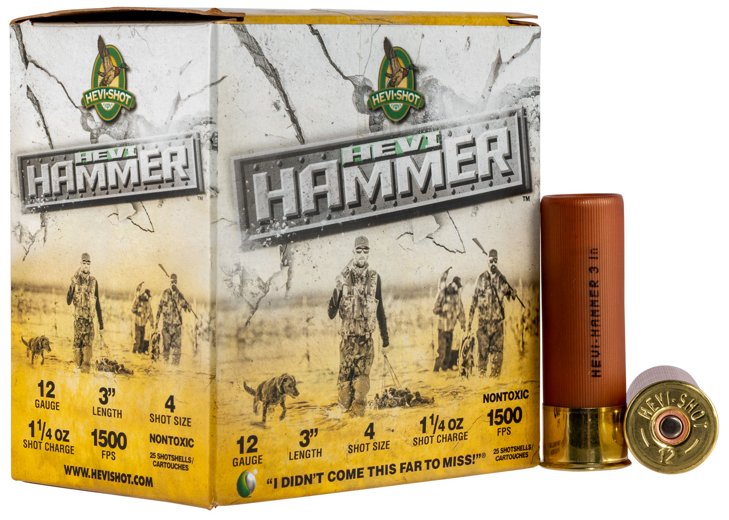 HEVI-Shot HS28004 HEVI-Hammer 12Gauge 3″ 1 1/4oz 4Shot 25 Per Box/10 Case