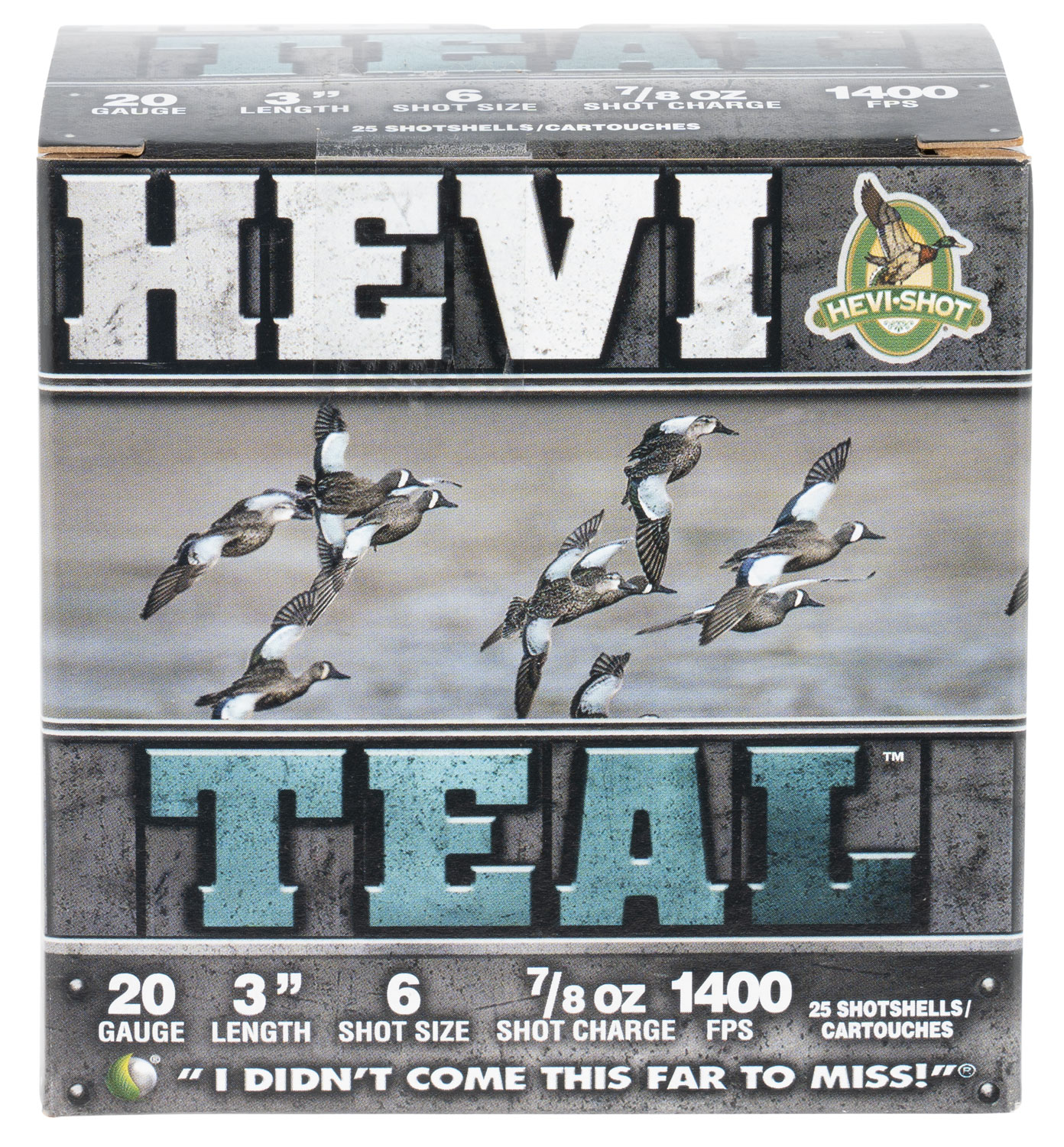 HEVI-Shot HS62006 HEVI-Teal 20Gauge 3″ 7/8oz 6Shot 25 Per Box/10 Case