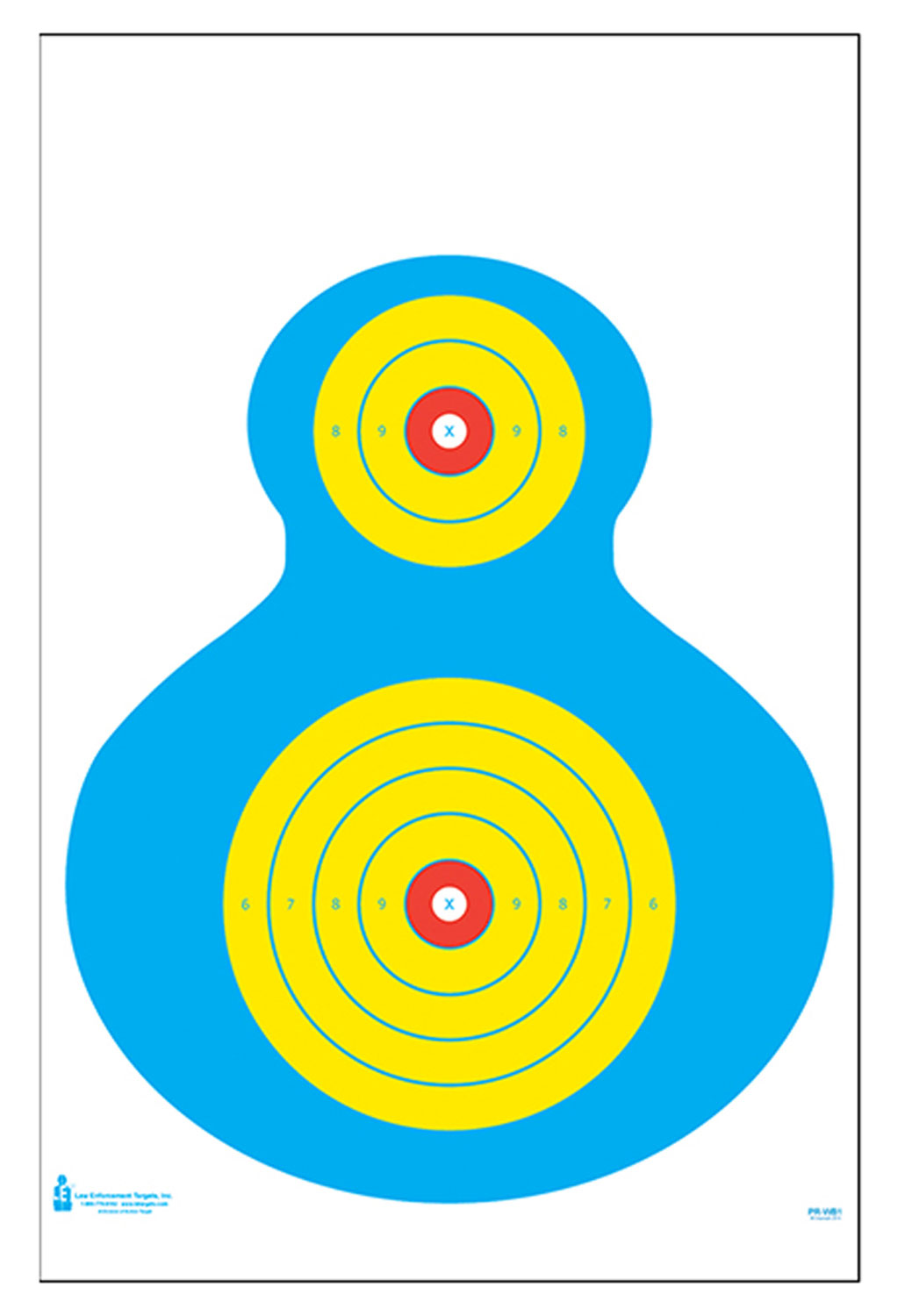 Action Target PRWB1100 High Visibility Silhouette Paper 19″ x 25″ Blue/Yellow 100 Per Box