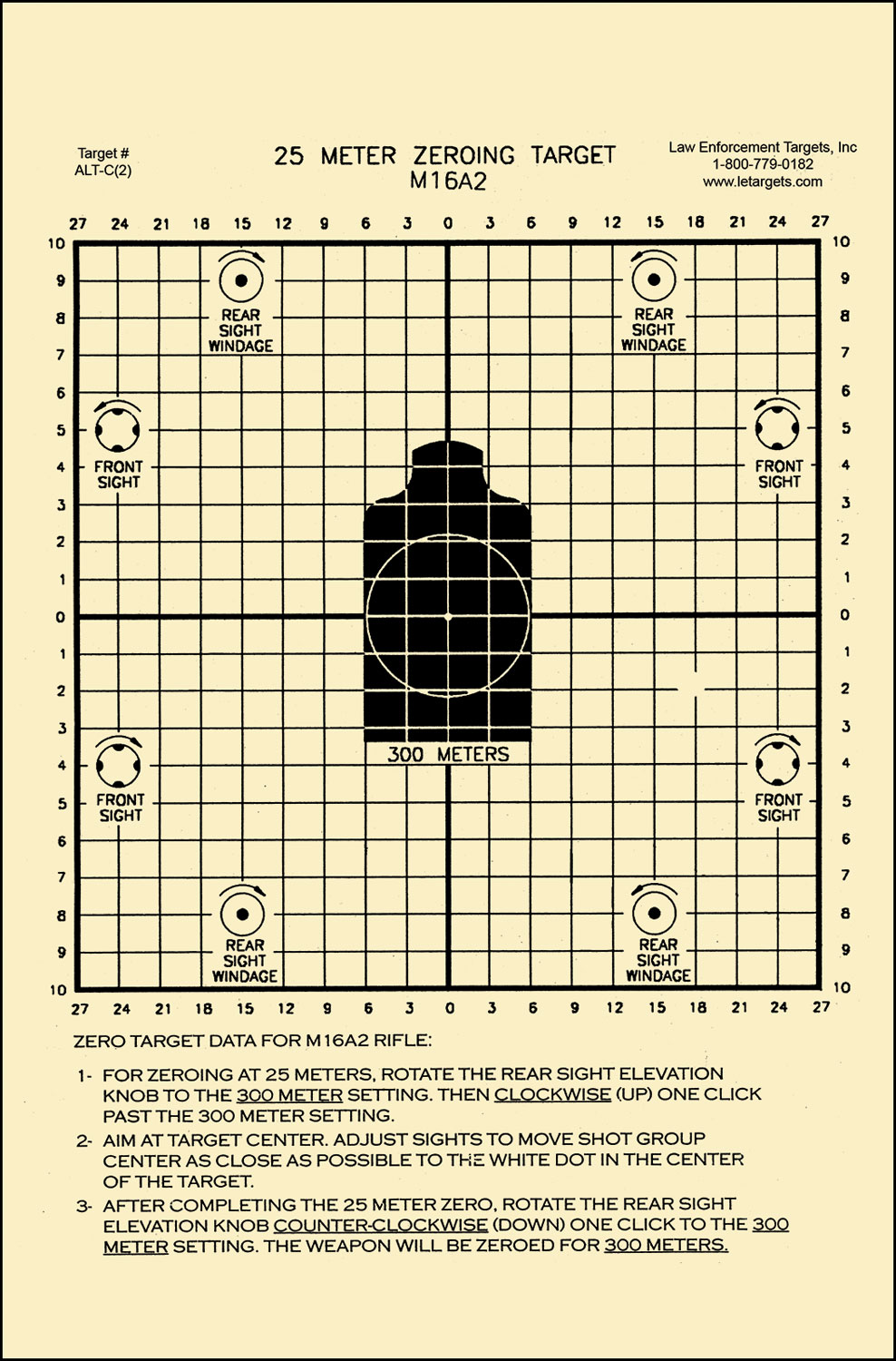 Action Target ALTC2100 Sighting Zeroing Center Mass Tagboard Hanging 25 Meters 8.75″ x 11.50″ Black/White 100 Per Box
