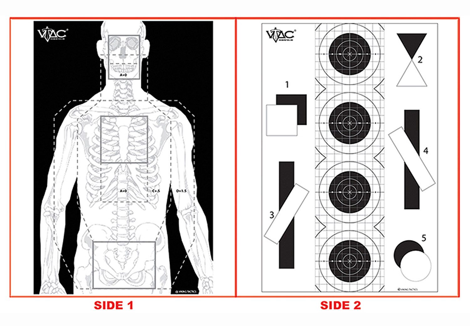 Action Target VTACP100 Sighting Advanced Training Marksmanship/Silhouette Heavy Paper 23″ x 35″ Black/Gray/White 100 Per Box