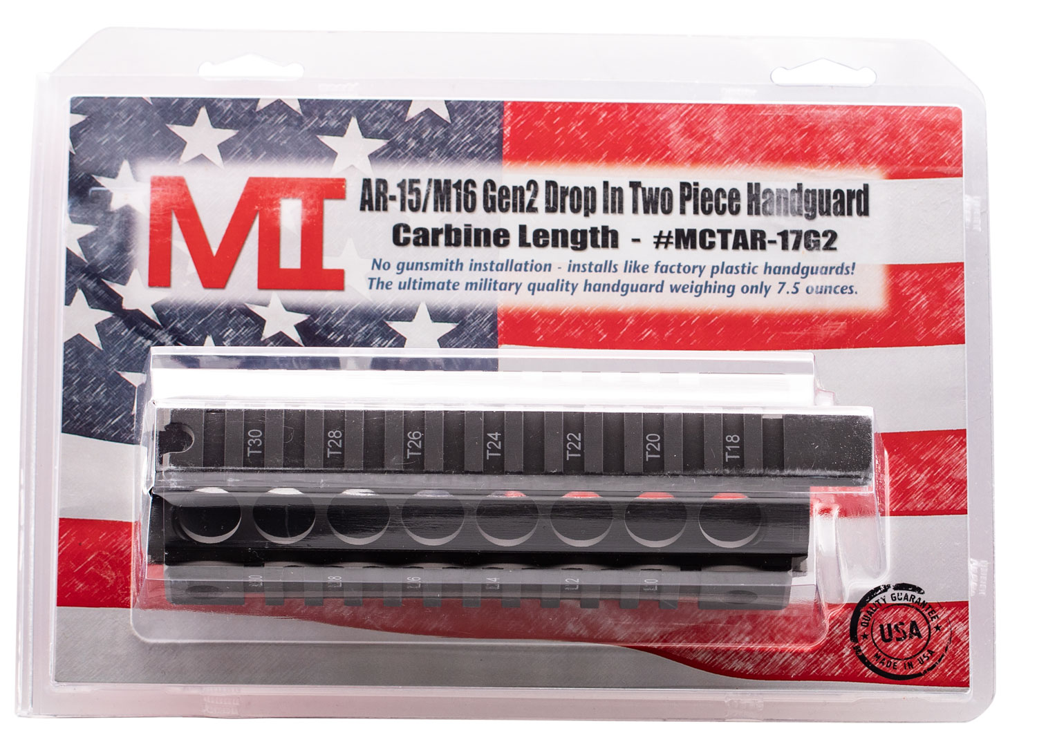 MIDWEST INDUSTRIES INC MCTAR17G2 Gen 2 AR-15 6061 Aluminum Black Hard Coat Anodized 7″