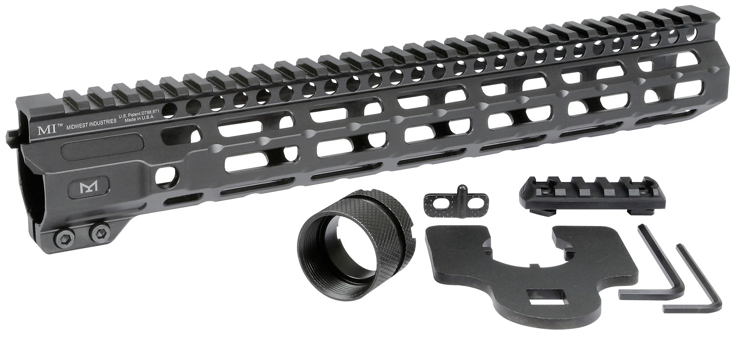 Midwest Industries MICRM12625 M-Series Aluminum Black Hardcoat Anodized AR Platform 12.62″