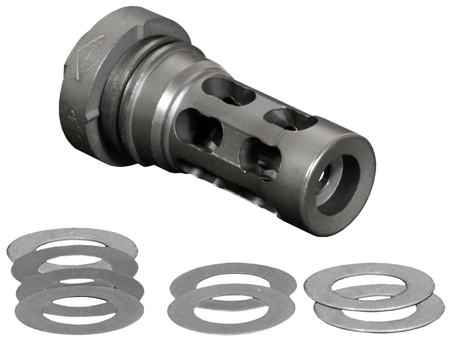 Yankee Hill 4302MB28A QD Light Tactical Muzzle Brake made of Black Finish Steel with 1/2″-28 tpi Threads for 30 Cal AR-Platform