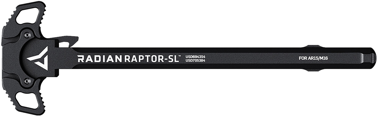 Radian Weapons R0176 Raptor SL Ambi Charging Handle, Black, Slim Line Handles, Fits Mil-Spec AR-15/M16 Platform