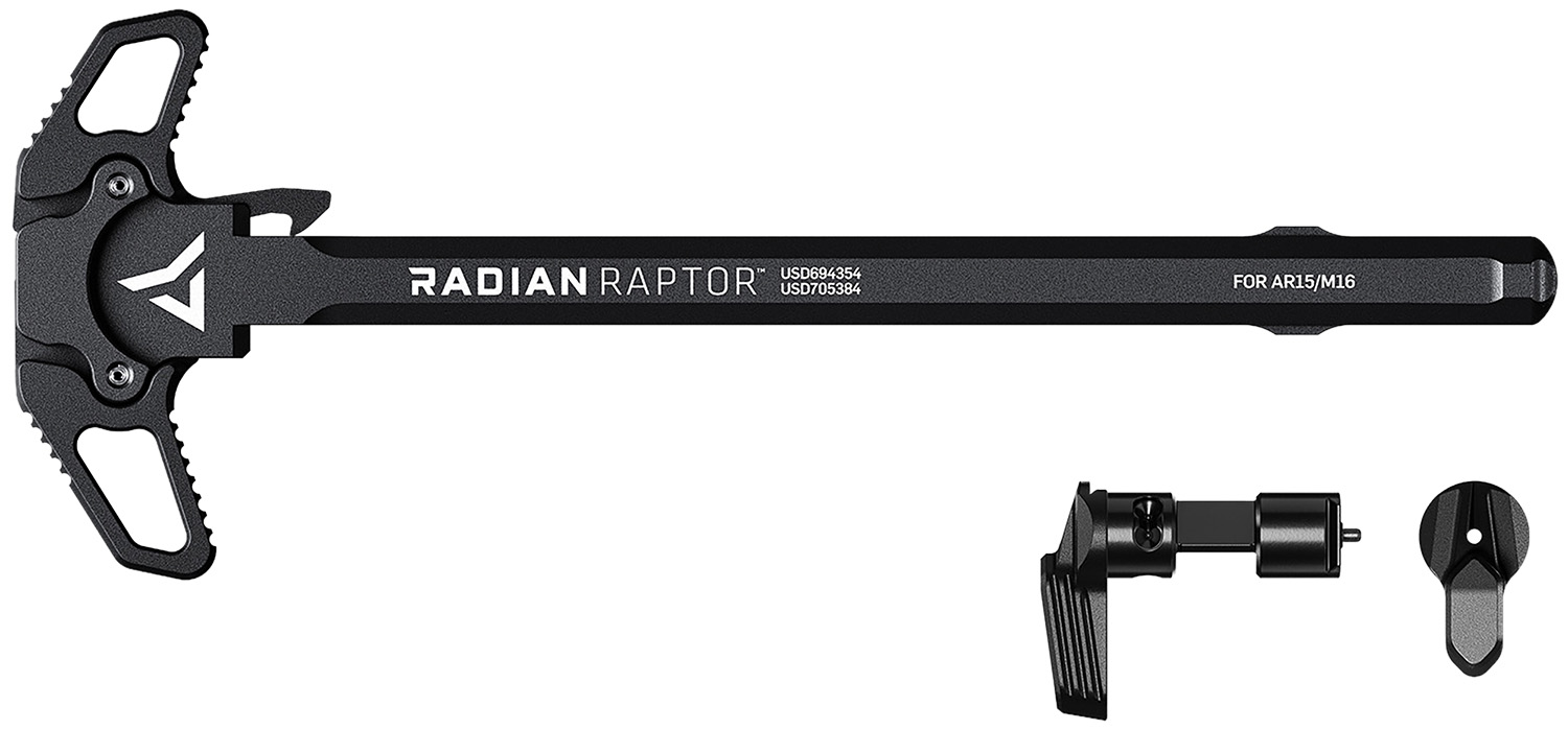 Radian Weapons R0275 Raptor  Charging Handle & 45/90 Talon Safety, Black, Ambi Controls, Fits Mil-Spec AR-15/M16 Platform
