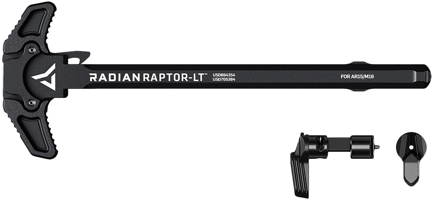 Radian Weapons R0290 Raptor LT Lightweight Charging Handle & 45/90 Talon Safety, Black, Ambi Controls, Fits Mil-Spec AR-15/M16 Platform