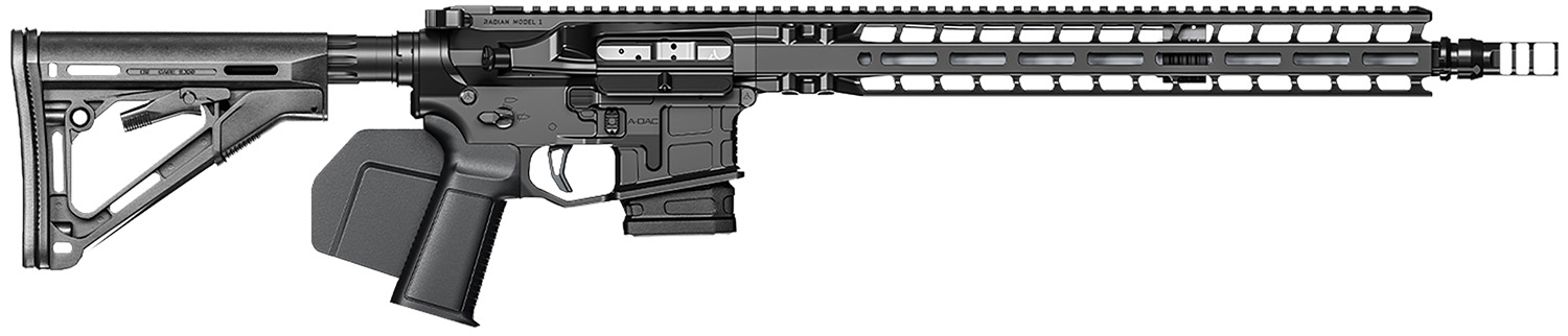 Radian Weapons R0259 Model 1 Carbine *CA Compliant 223 Wylde 10+1 16″, Radian Black Billet Rec/M-Lok Handgaurd, Paddle Grip & Fixed CTR Stock, Dead Air Keymo Flash Hider, Ambi Controls, Vertex Trigger