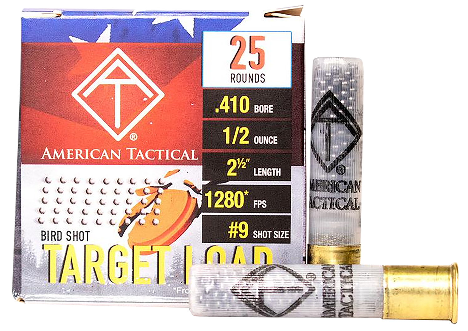ATI ATIAC4109 Target Load 410Gauge 2.5″ 1/2oz 9Shot 25 Per Box/10 Case