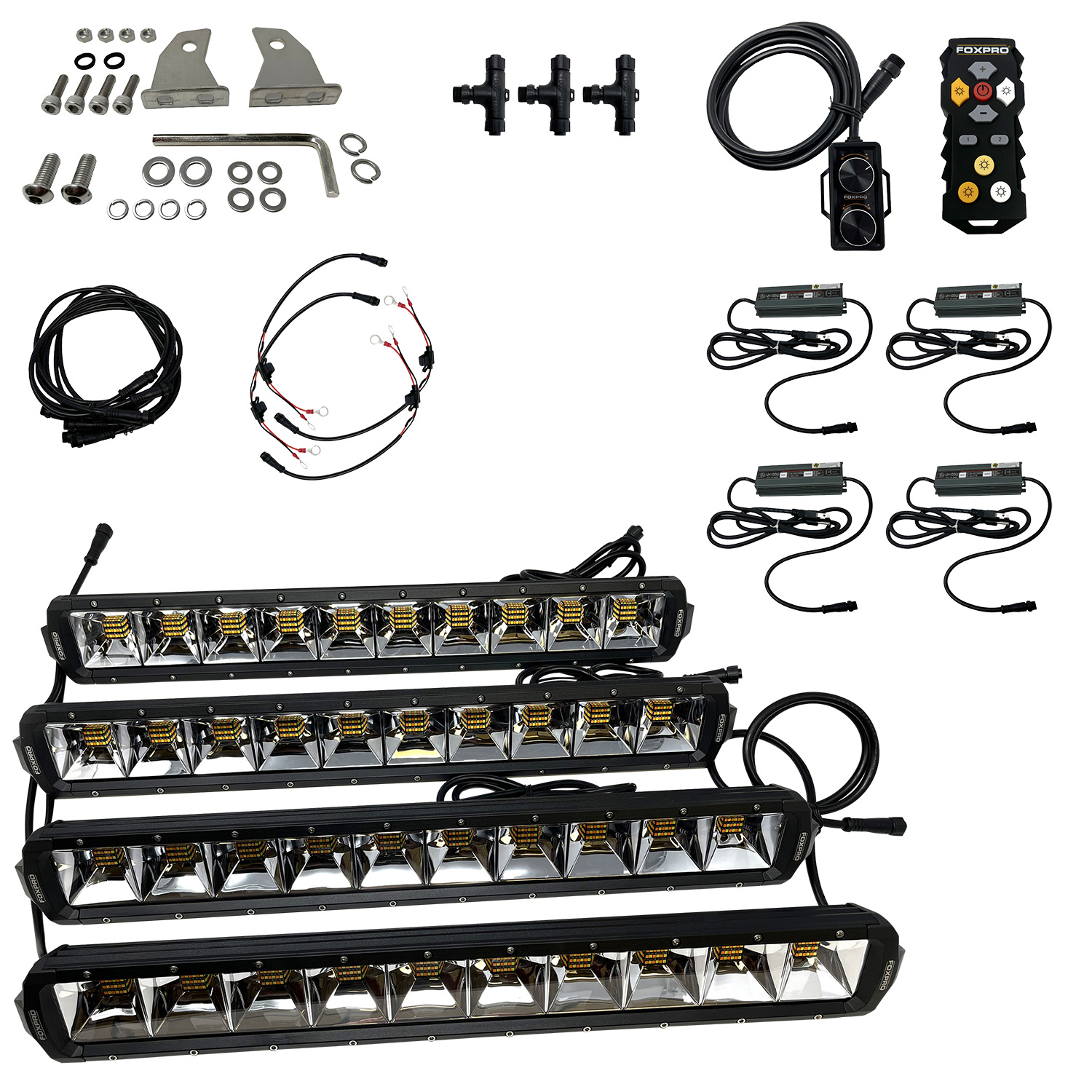 Foxpro MUDCT4KIT Mud Cutter Light Kit Black 2810/3380/4408 Lumens White/Amber/Mixed LED