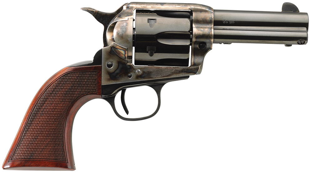 Taylors & Company 4201DE Runnin Iron Deluxe 45 Colt (LC) 6rd 3.50″ Blued Cylinder & Barrel Color Case Hardened Steel Frame Checkered Walnut Grip (Taylor Tuned)