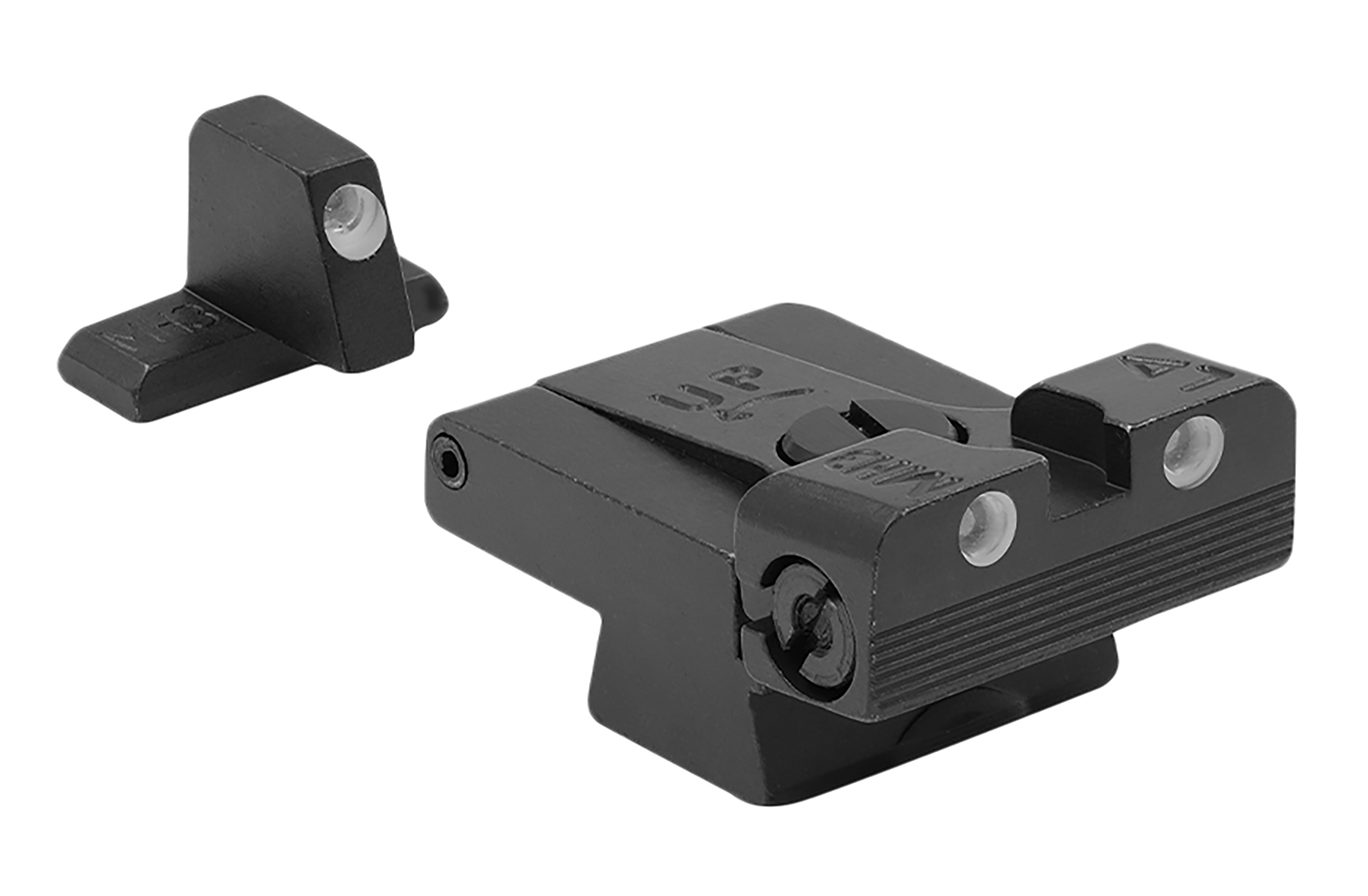 Meprolight USA 215163101 Tru-Dot Sight Set Green Tritium/Black Frame Fits HK USP, Post Mount
