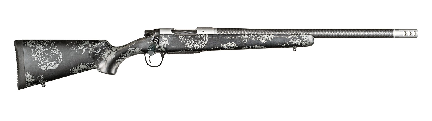 Christensen Arms 801-060077-00 Ridgeline FFT 25 Creedmoor 4+1 20″ Carbon Fiber Threaded Barrel, Stainless Steel Drilled & Tapped Receiver, Carbon w/Gray Accents Fixed Carbon Fiber Stock