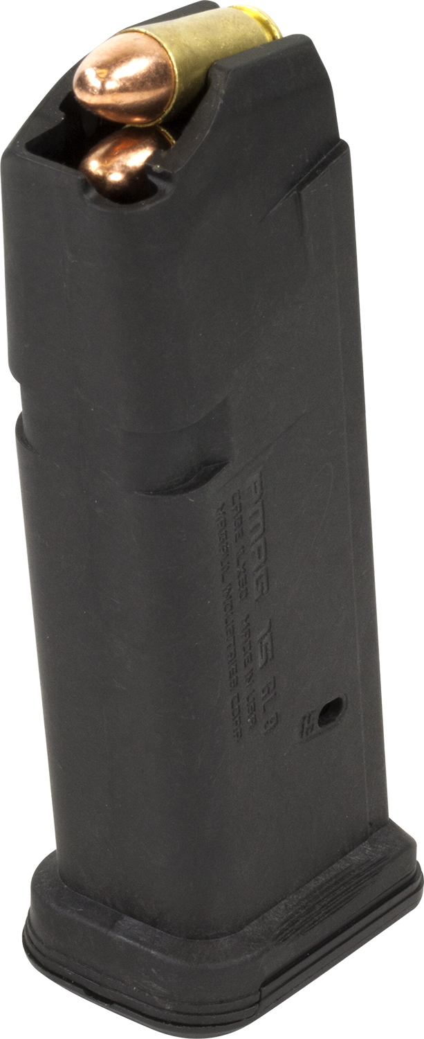 Magpul MAG550BLK PMAG GL9 15rd 9mm Luger Compatible w/Glock 19 Black Polymer