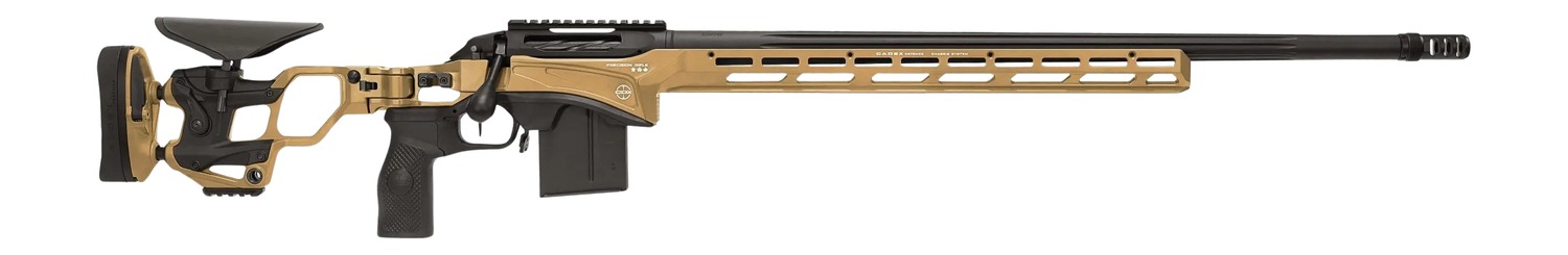 Cadex Inc CDXSSPRO6526CP20I2B1N CDX-SS Seven S.T.A.R.S. Pro 6.5 Creedmoor 10+1 26″ Black DLC Fluted Threaded Barrel, Hybrid Tan Cerakote Receiver, ARCA Rail, M-LOK Handguard, Hybrid Tan Adjustable Fo